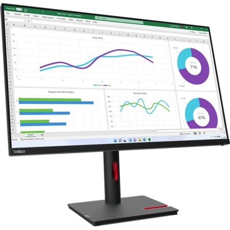 Lenovo ThinkVision T34w-30 34" UltraWide HDMI DisplayPort USB-C Docking Monitor - Stunning 3440 x 1440 Clarity & Enhanced Connec